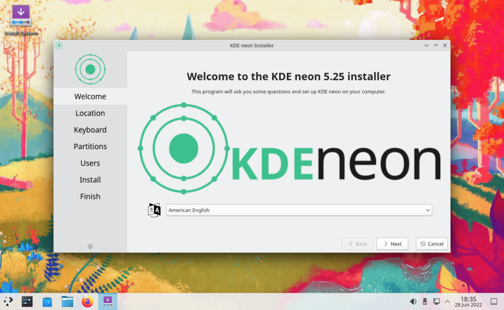 Instalador de KDE Neon