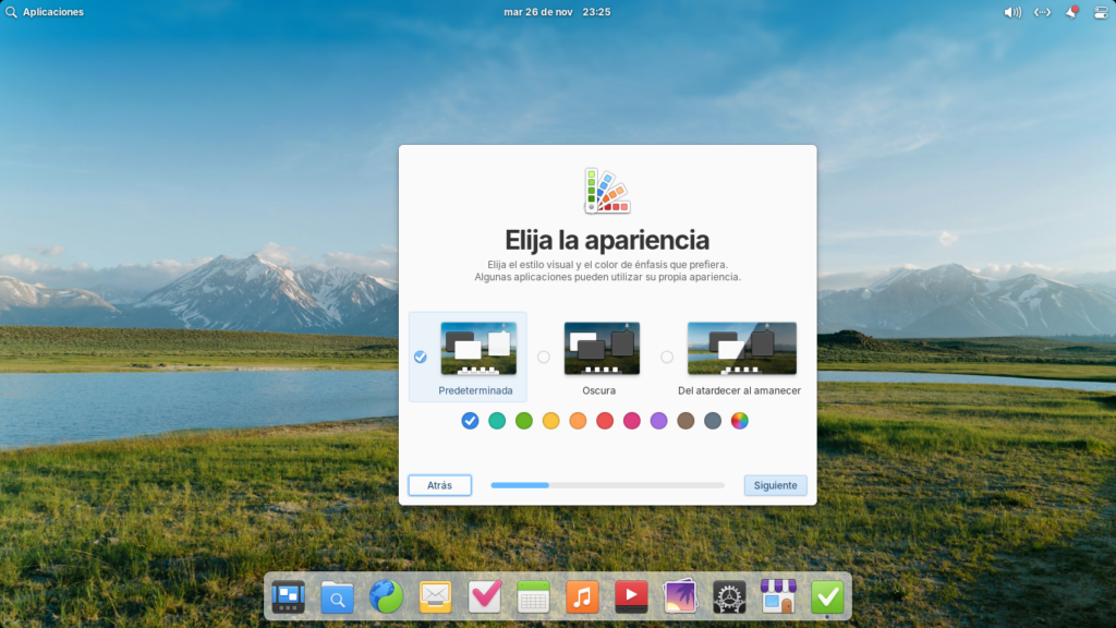 Un pantallazo de elementary OS 8 recién encendido